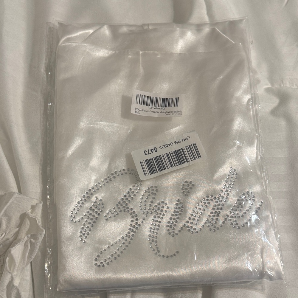 White Satin Bride Robe